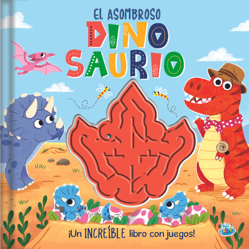 Libro con juego laberinto "El asombroso dinosaurio"