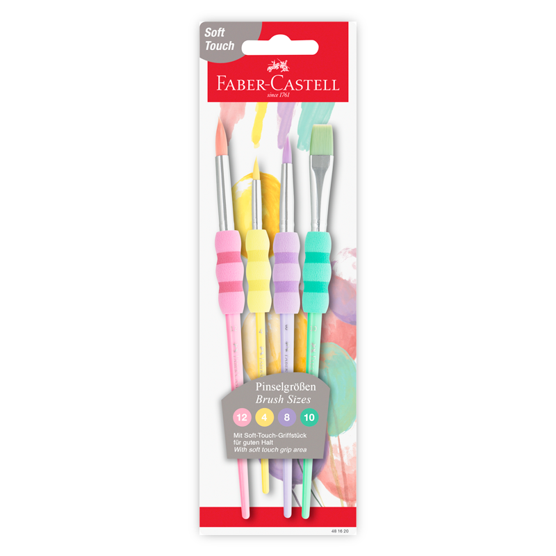 Pinceles soft Faber Castell colores pastel