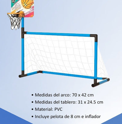 Arco de futbol con aro