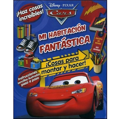 LIBRO CARS MI HABITACION FANTASTICA CON COSAS PARA MONTAR Y HACER