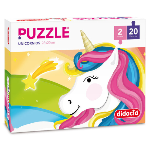 2 puzzles Unicornios 20 piezas Cada uno