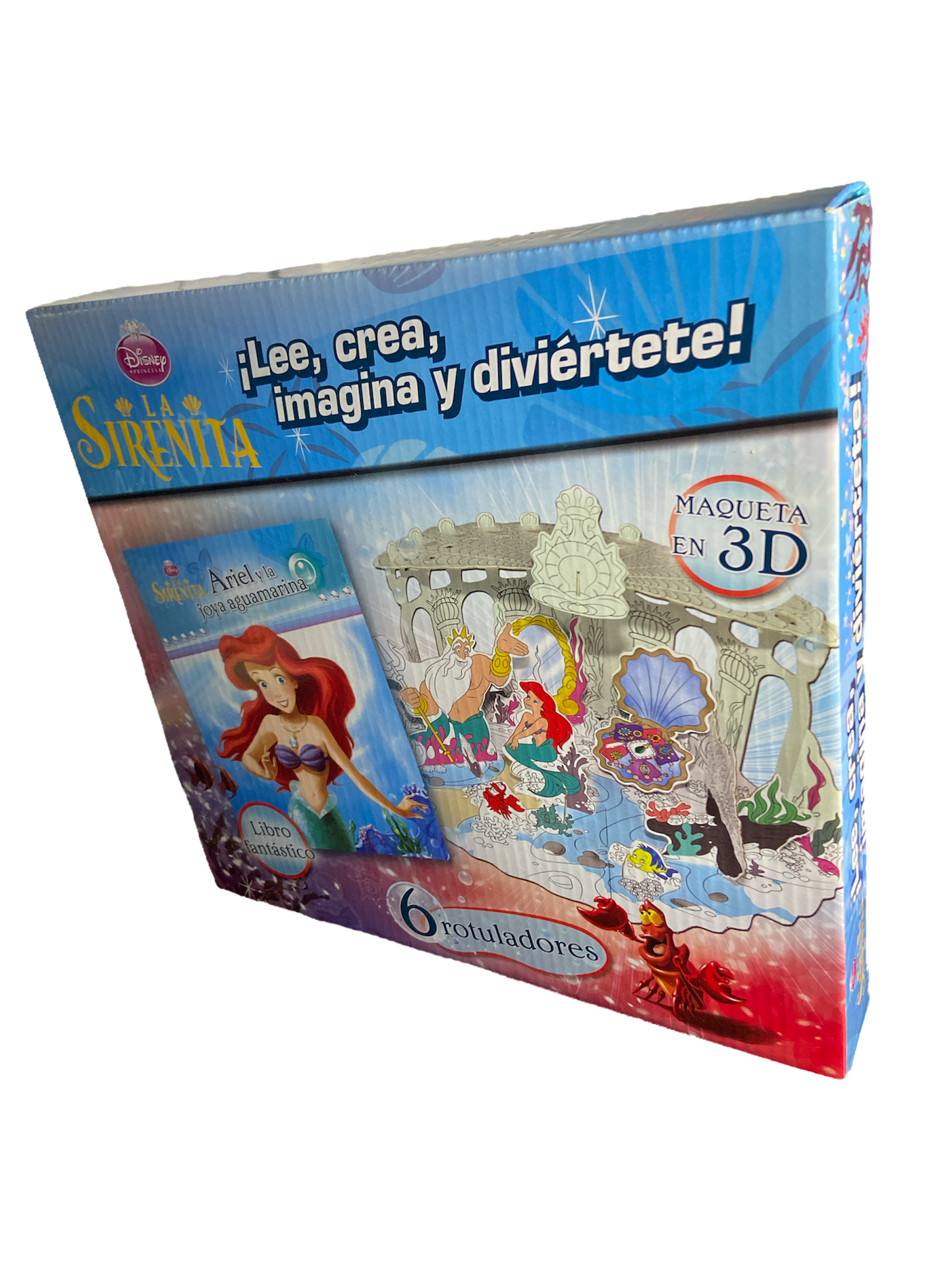 LIBRO JUEGO EN CAJA LEE CREA Y DIVIERTETE LA SIRENITA